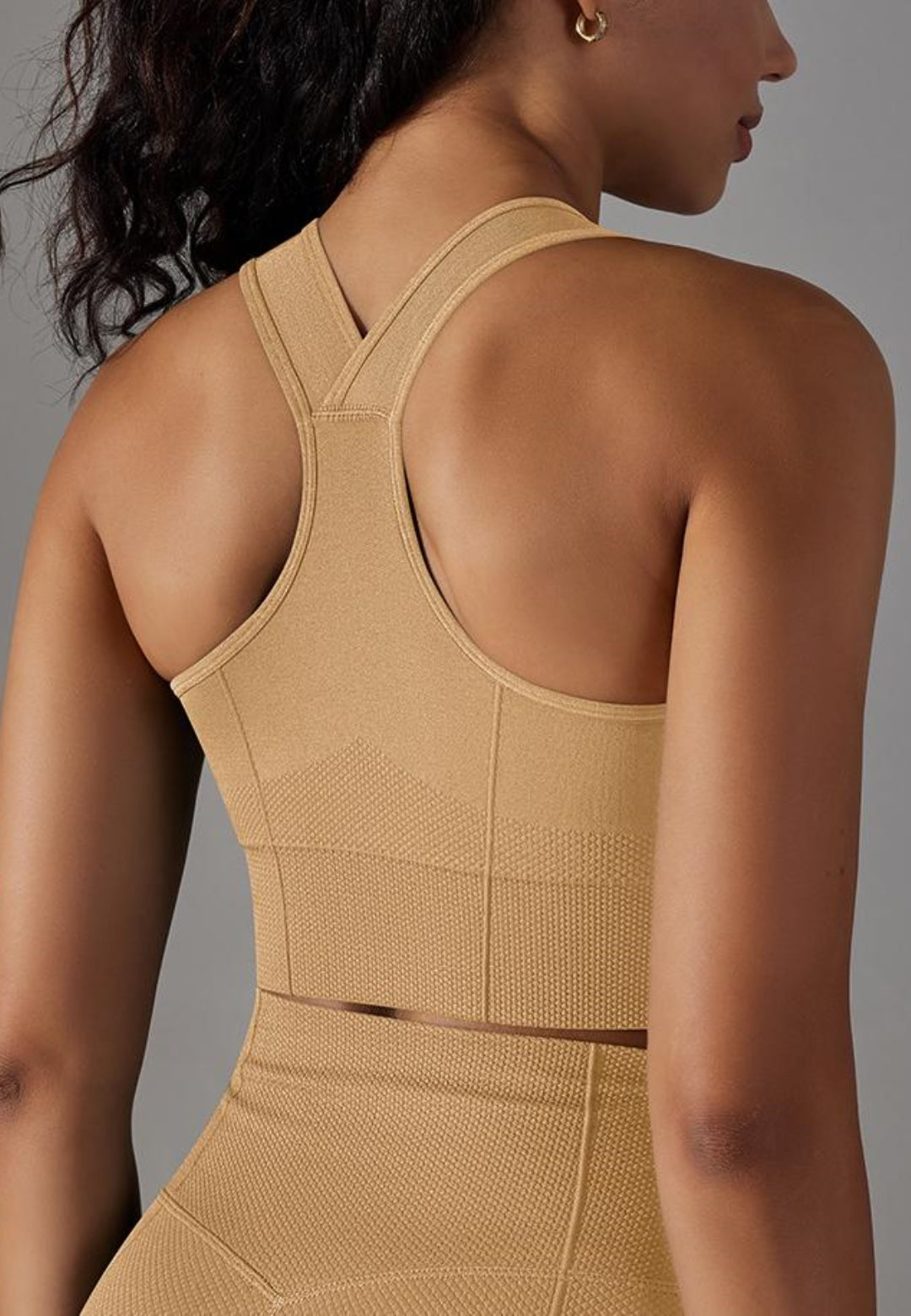 Textured Racerback Sports Bra