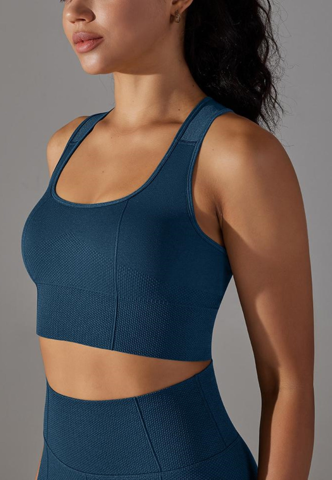 Textured Racerback Sports Bra