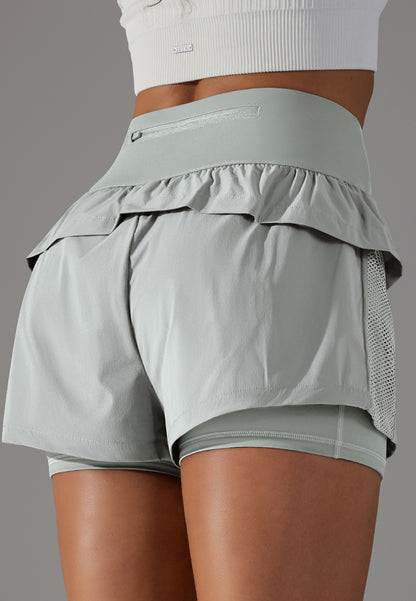 High Waist Ruffle Shorts