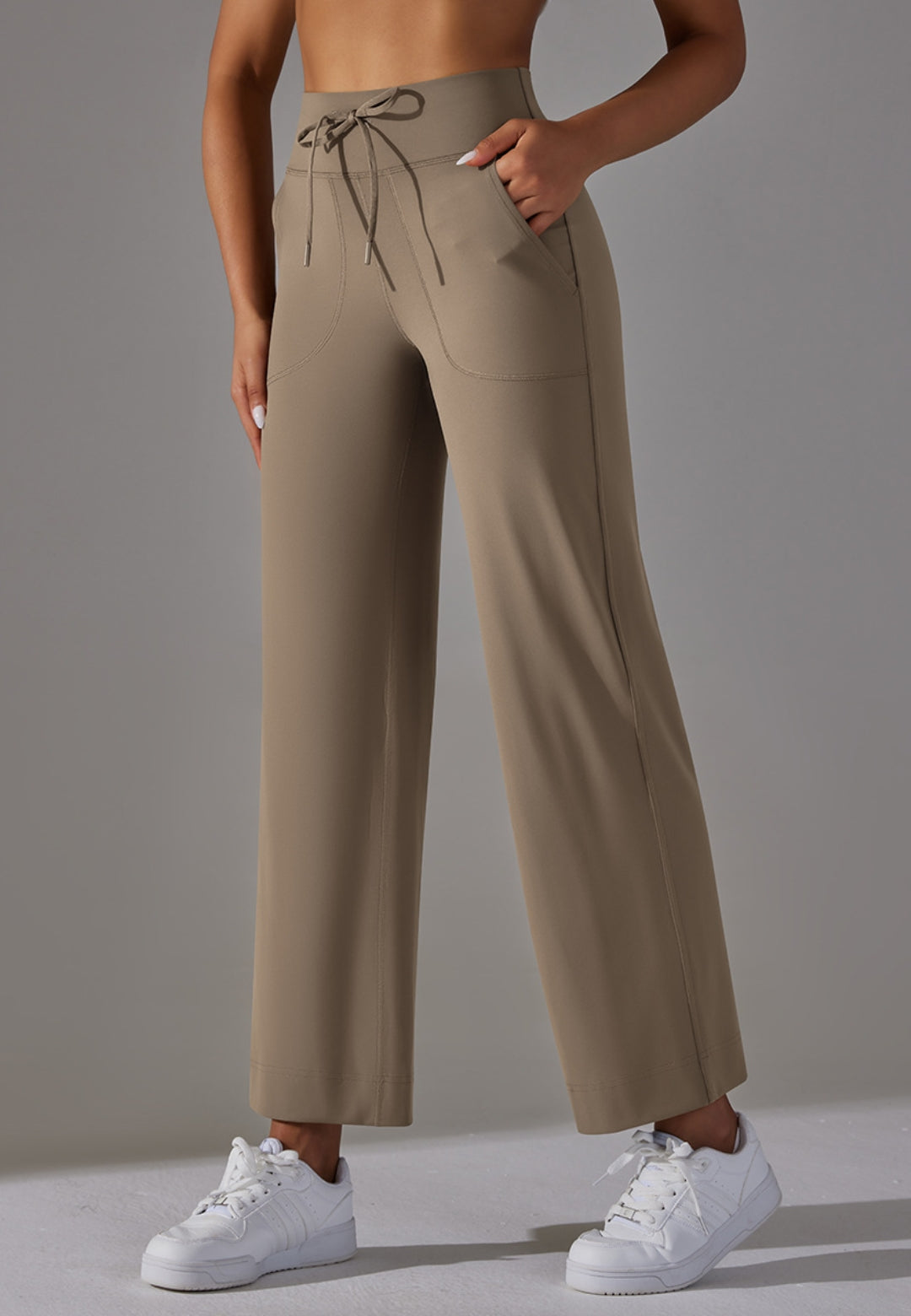 Tie Waist Straight Leg Pants