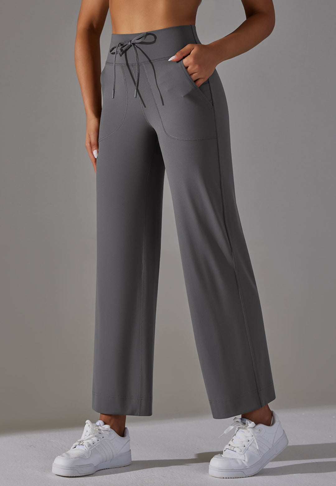 Tie Waist Straight Leg Pants