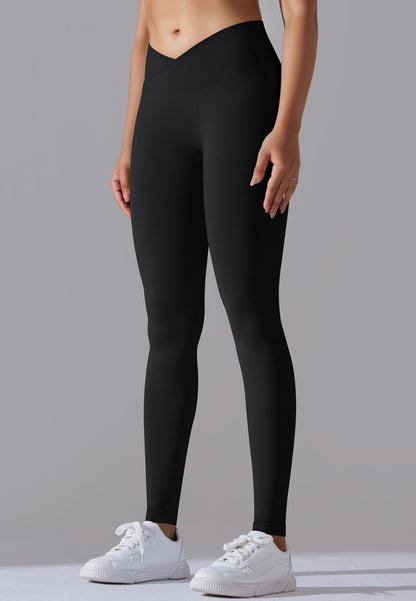 Ribbed V-Waist Activewear Leggings