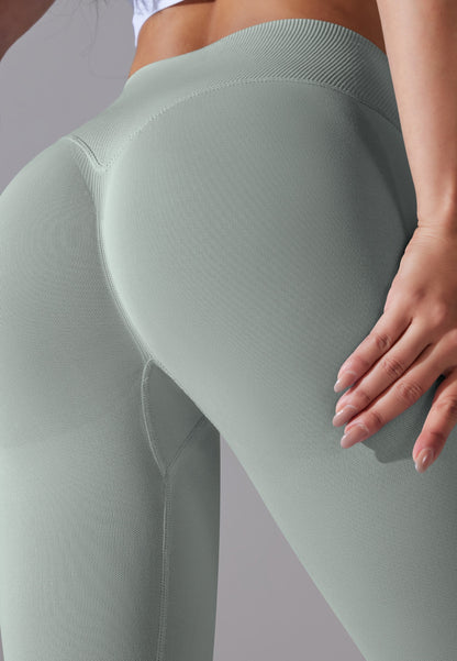 Ribbed V-Waist Activewear Leggings