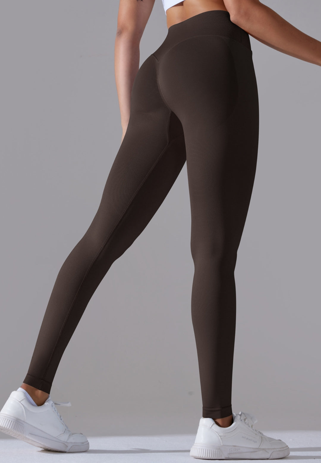 Ribbed V-Waist Activewear Leggings