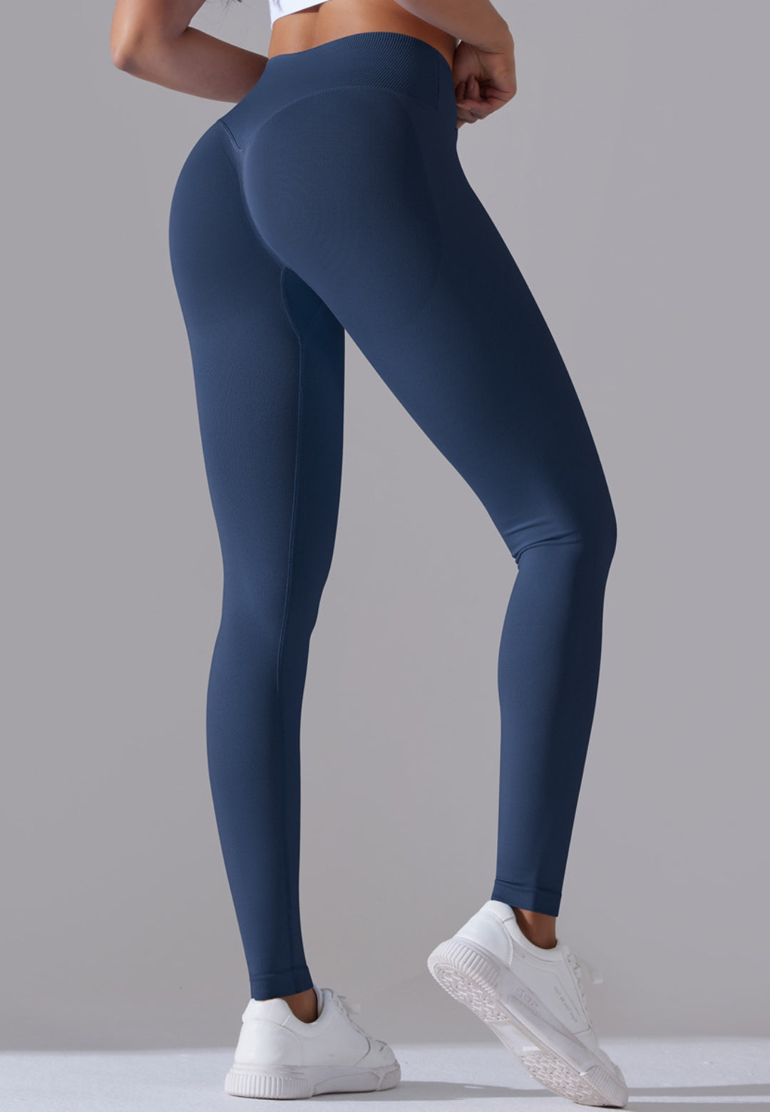 Ribbed V-Waist Activewear Leggings