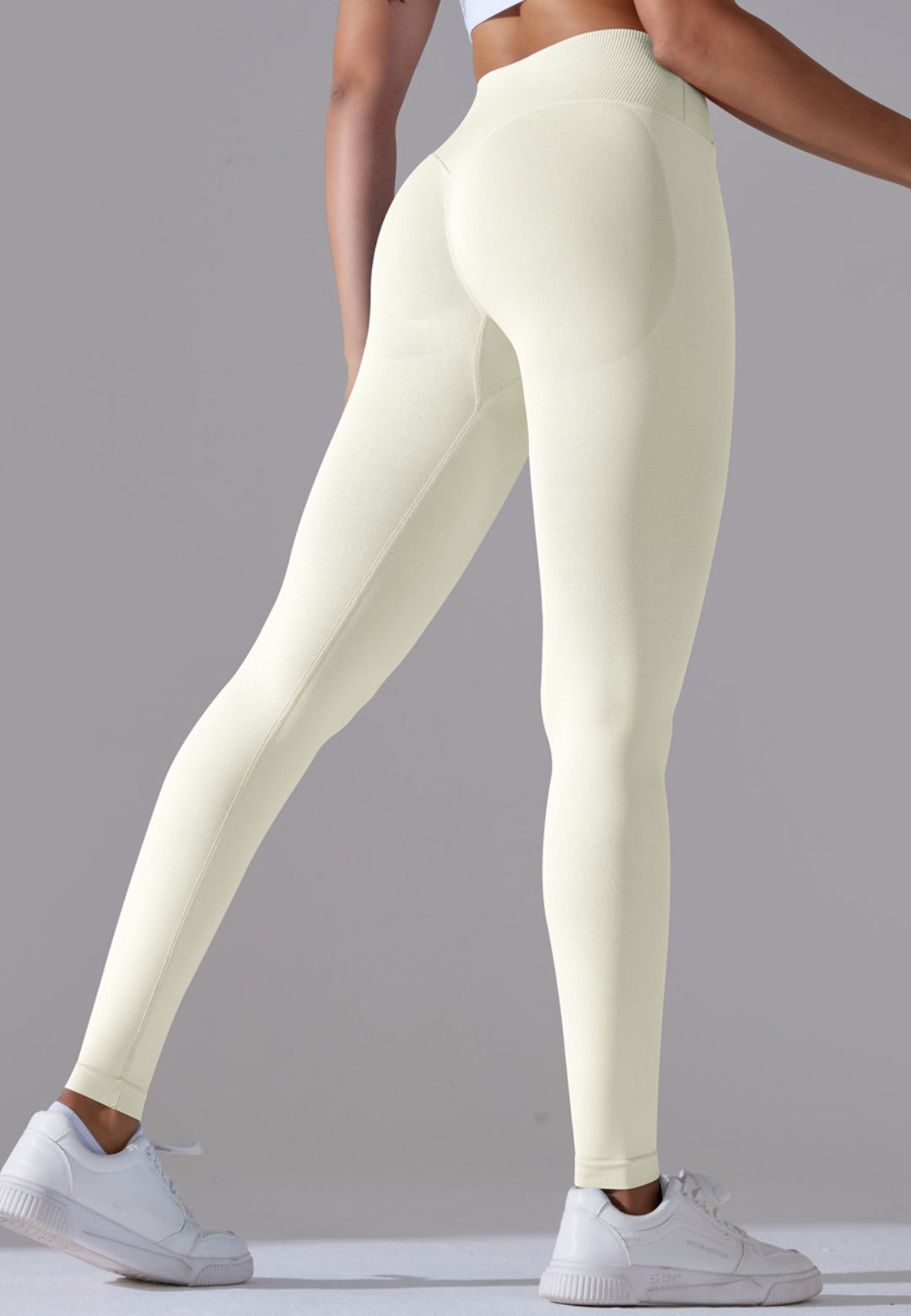 Ribbed V-Waist Activewear Leggings