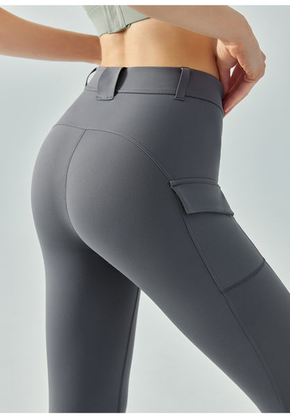 Leggings con presilla para cinturón y cintura alta