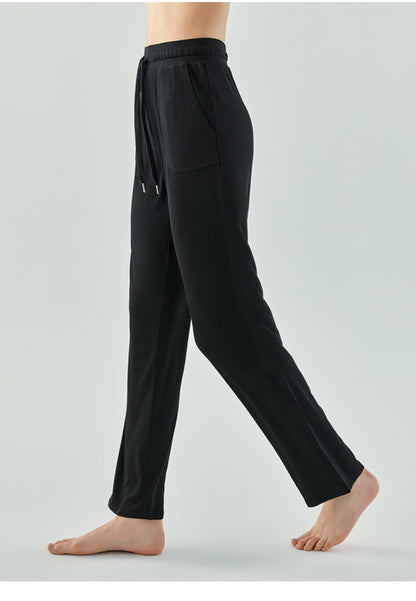 Ribbed Knit Straight Jogger Pants