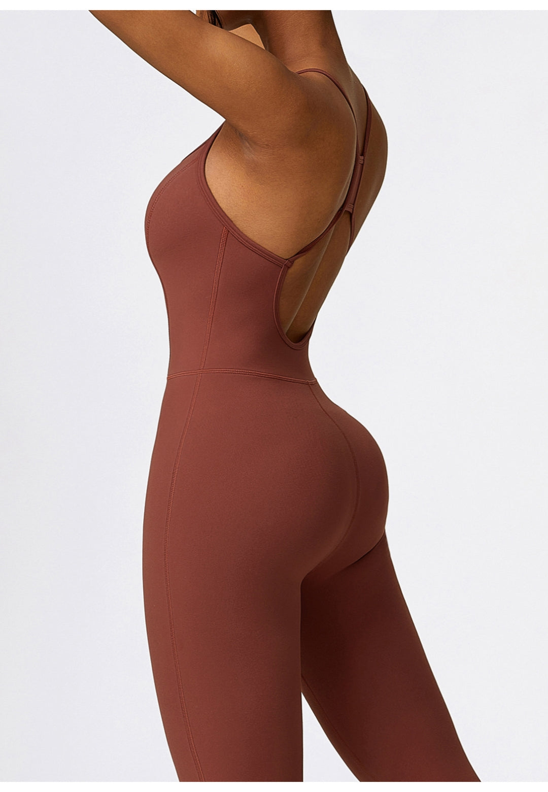 Cutout Cross Back Unitard Jumpsuit