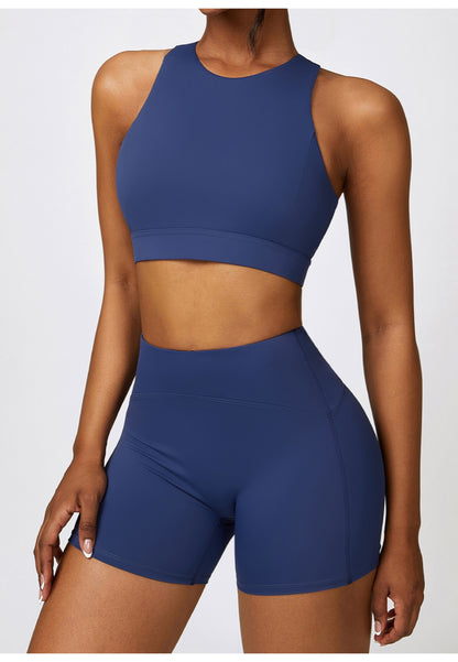 Back Cutout Racerback Sports Bra