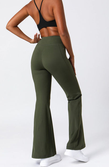 Soft and Comfortable High Waisted Flare Pants Legging with Stitching –  Anna-Kaci