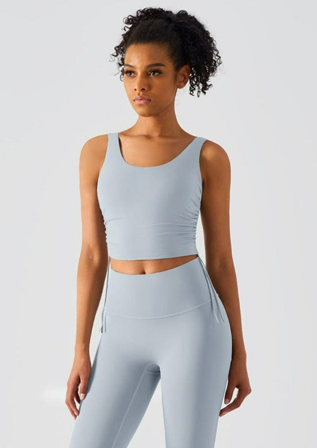 Ruched workout hot sale tank top