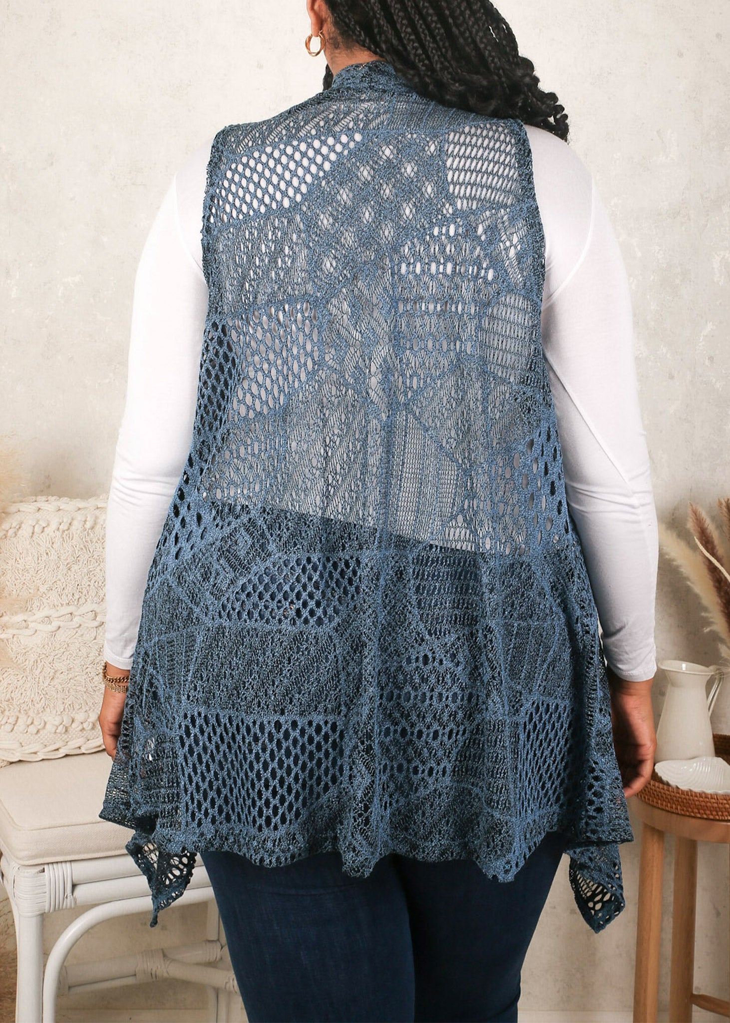 Plus size crochet vest best sale