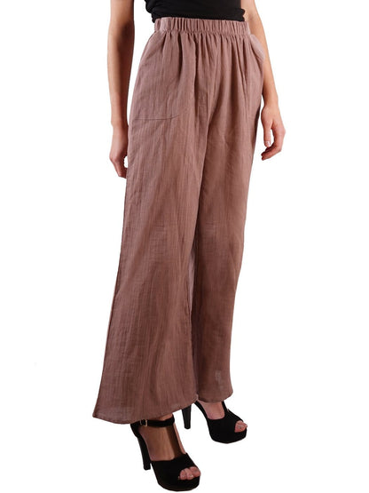 Casual Cotton Elastic Waist Pants