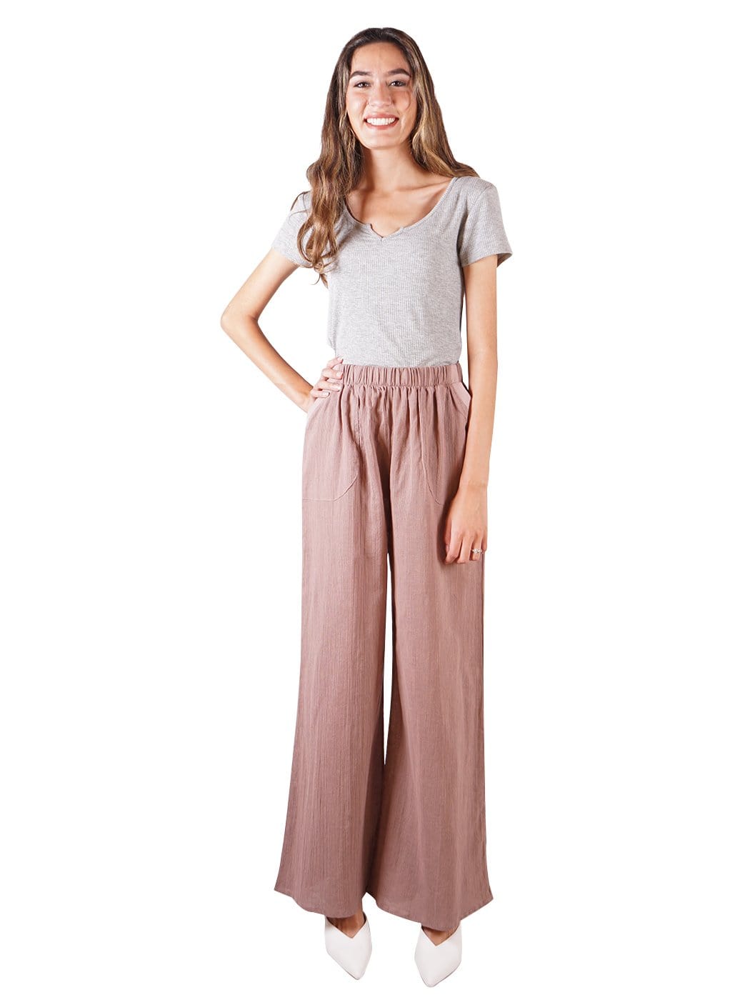 Casual Cotton Elastic Waist Pants