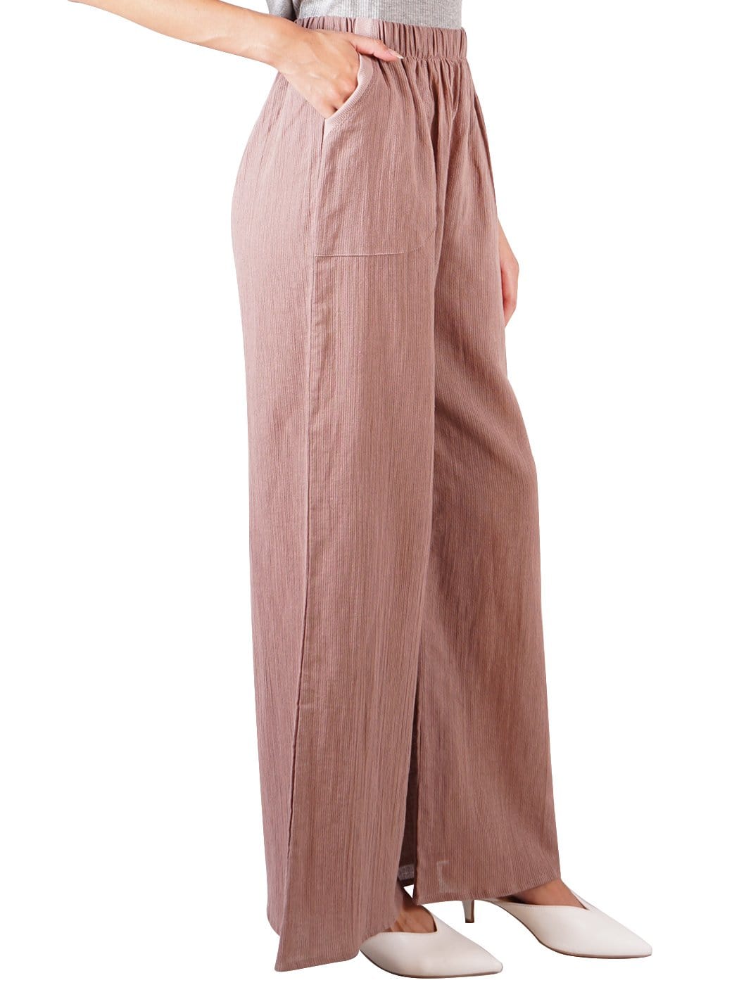 Casual Cotton Elastic Waist Pants