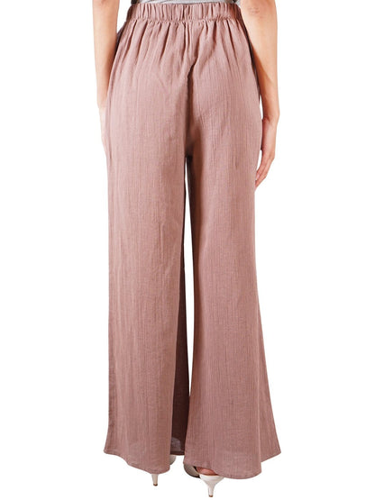 Casual Cotton Elastic Waist Pants