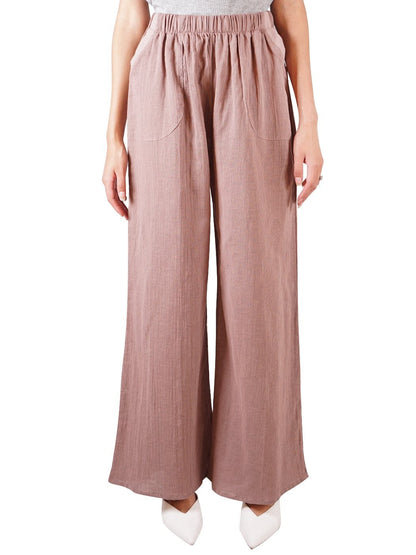 Casual Cotton Elastic Waist Pants