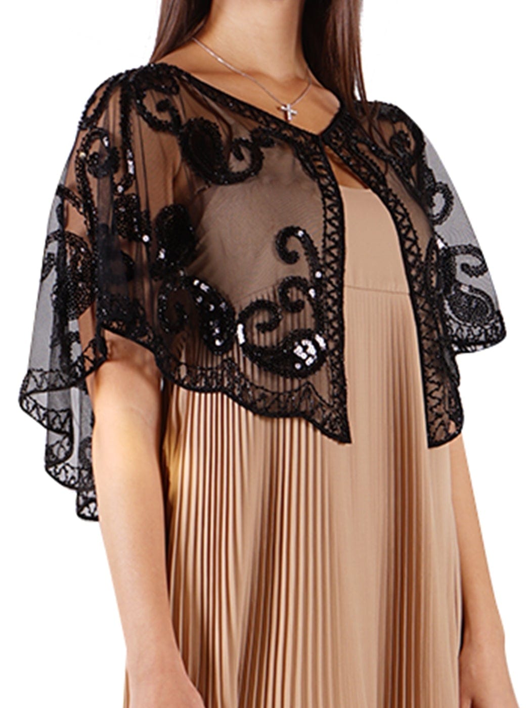 Deco Sequin Shawl Cover-Up