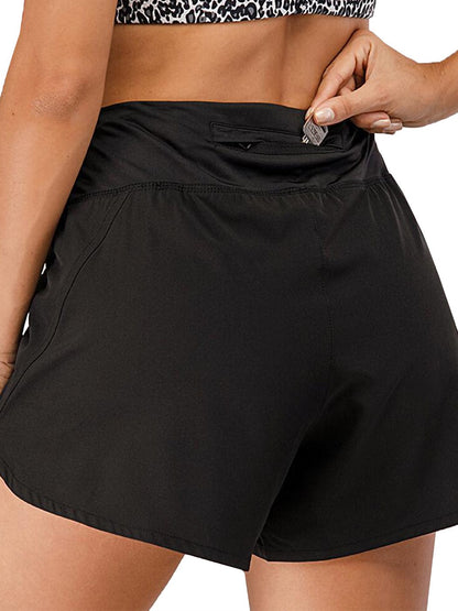 Running Shorts Drawstring Yoga Gym Athletic Shorts with Pockets