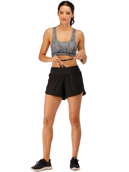 Running Shorts Drawstring Yoga Gym Athletic Shorts with Pockets