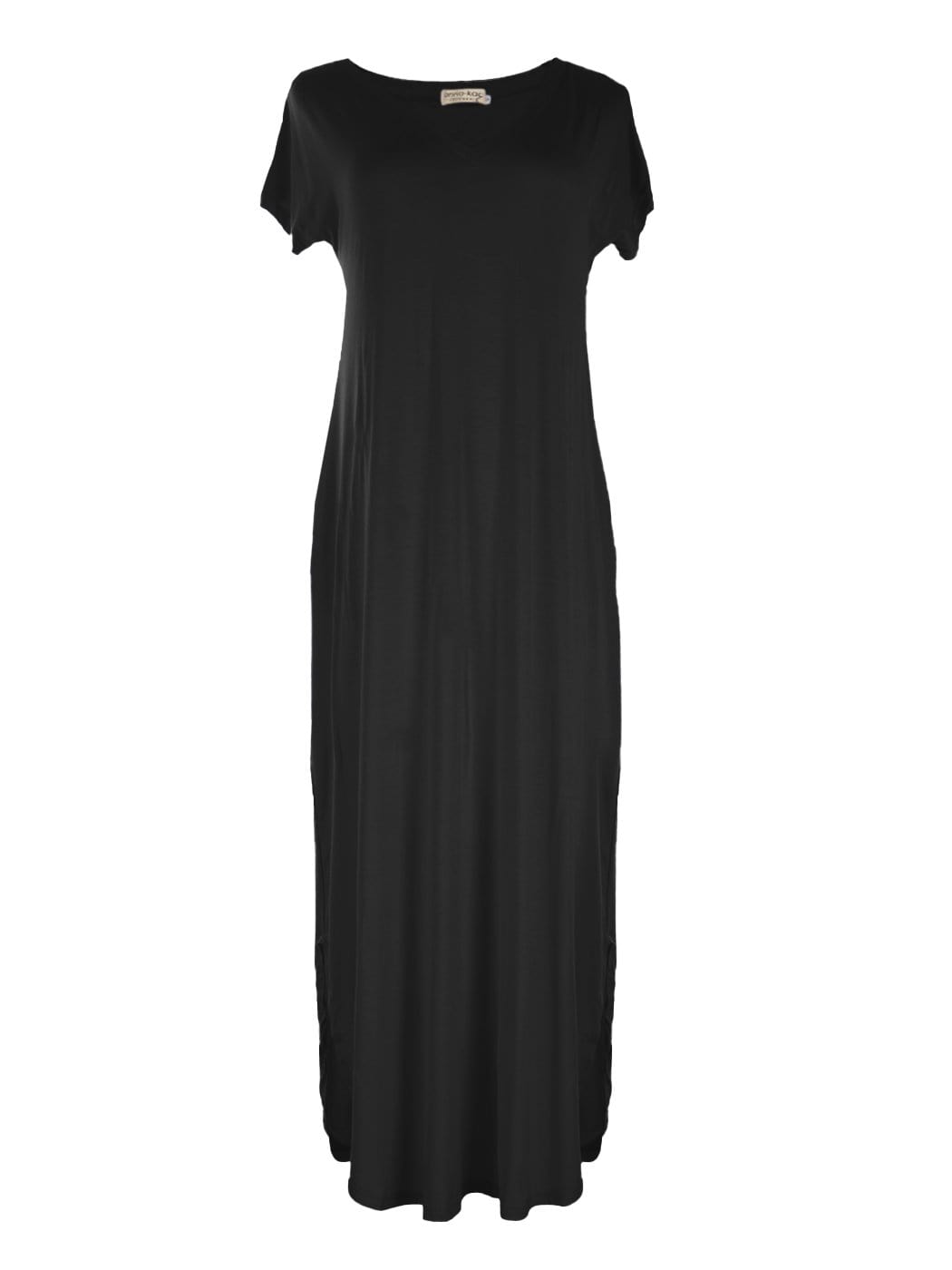 V Neck Short Sleeve Maxi Lounge Dress