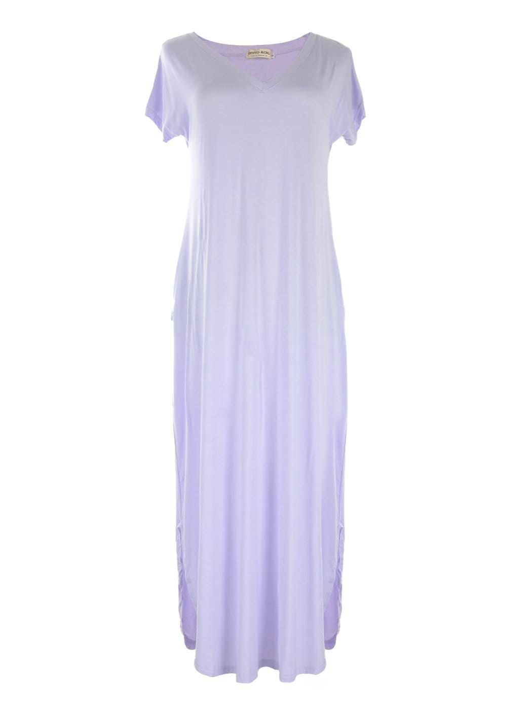 V Neck Short Sleeve Maxi Lounge Dress