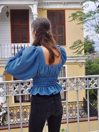 Blusa estilo lolita gótica de manga larga estilo campesino bohemio renacentista victoriano