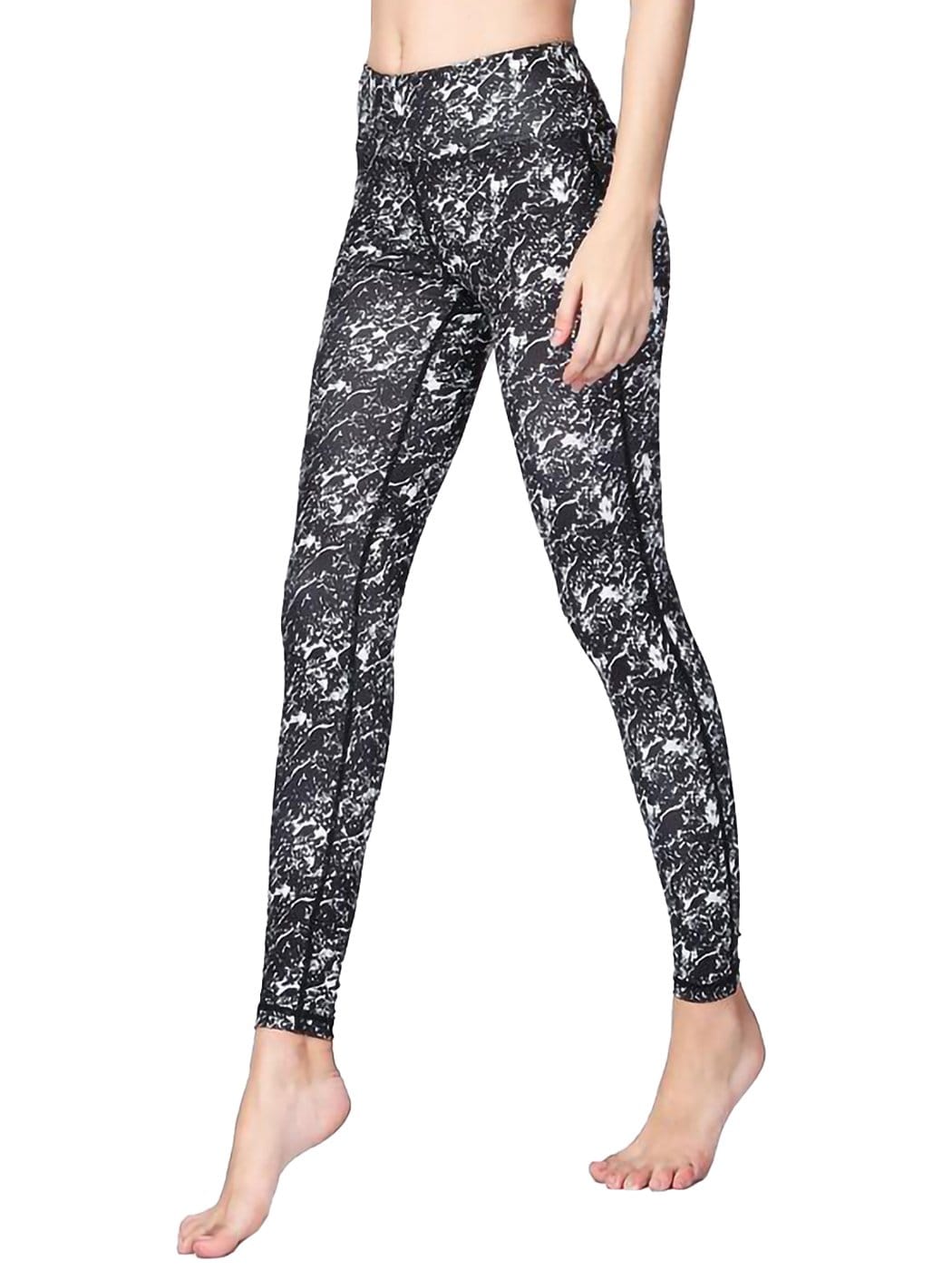 Pantalones de yoga estampados de cintura alta Leggings de fitness para entrenamiento de longitud completa