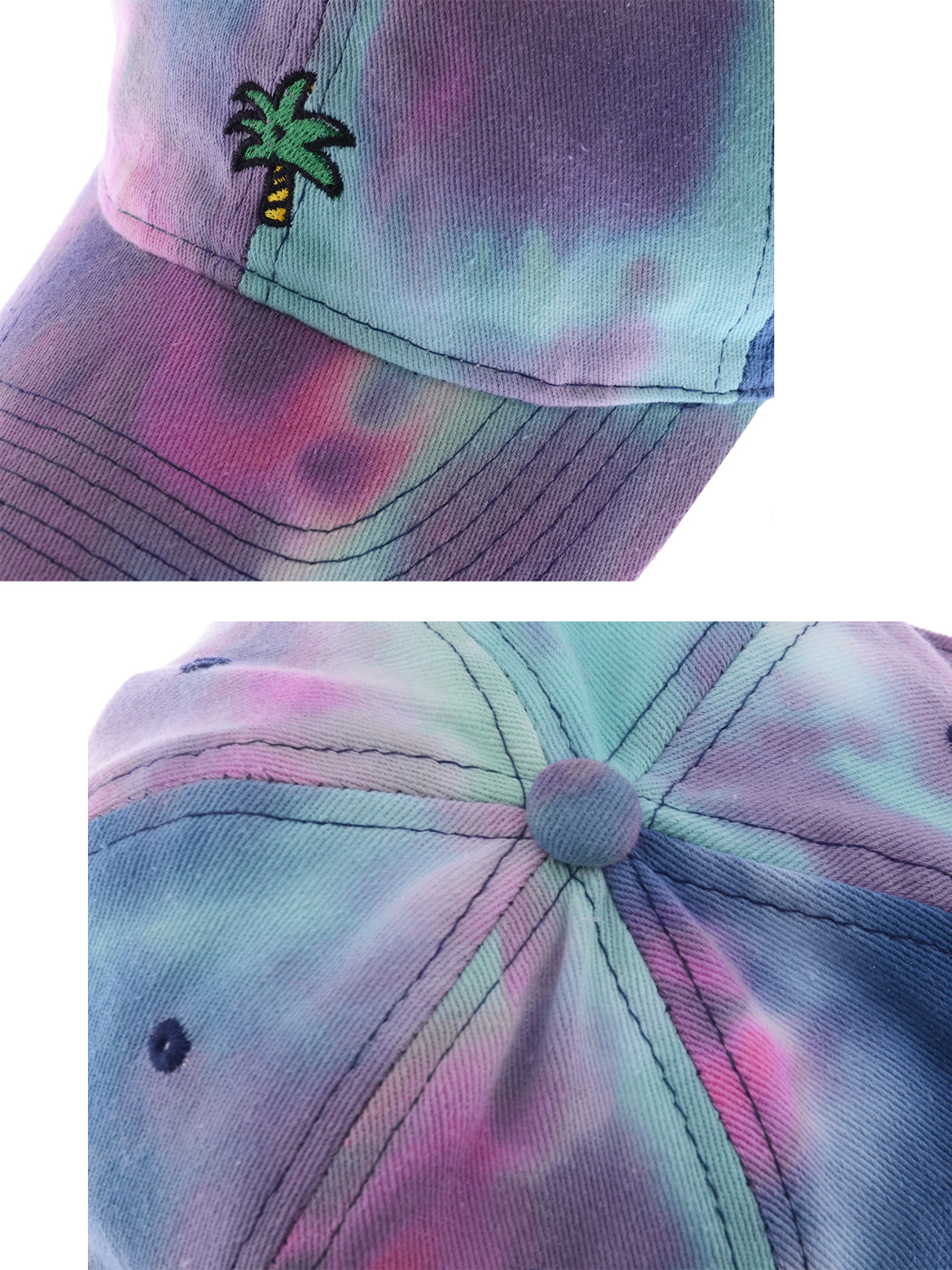 Gorra de béisbol unisex teñida con lazo, ajustable, de algodón lavado, con patrón bordado, de Anna-Kaci