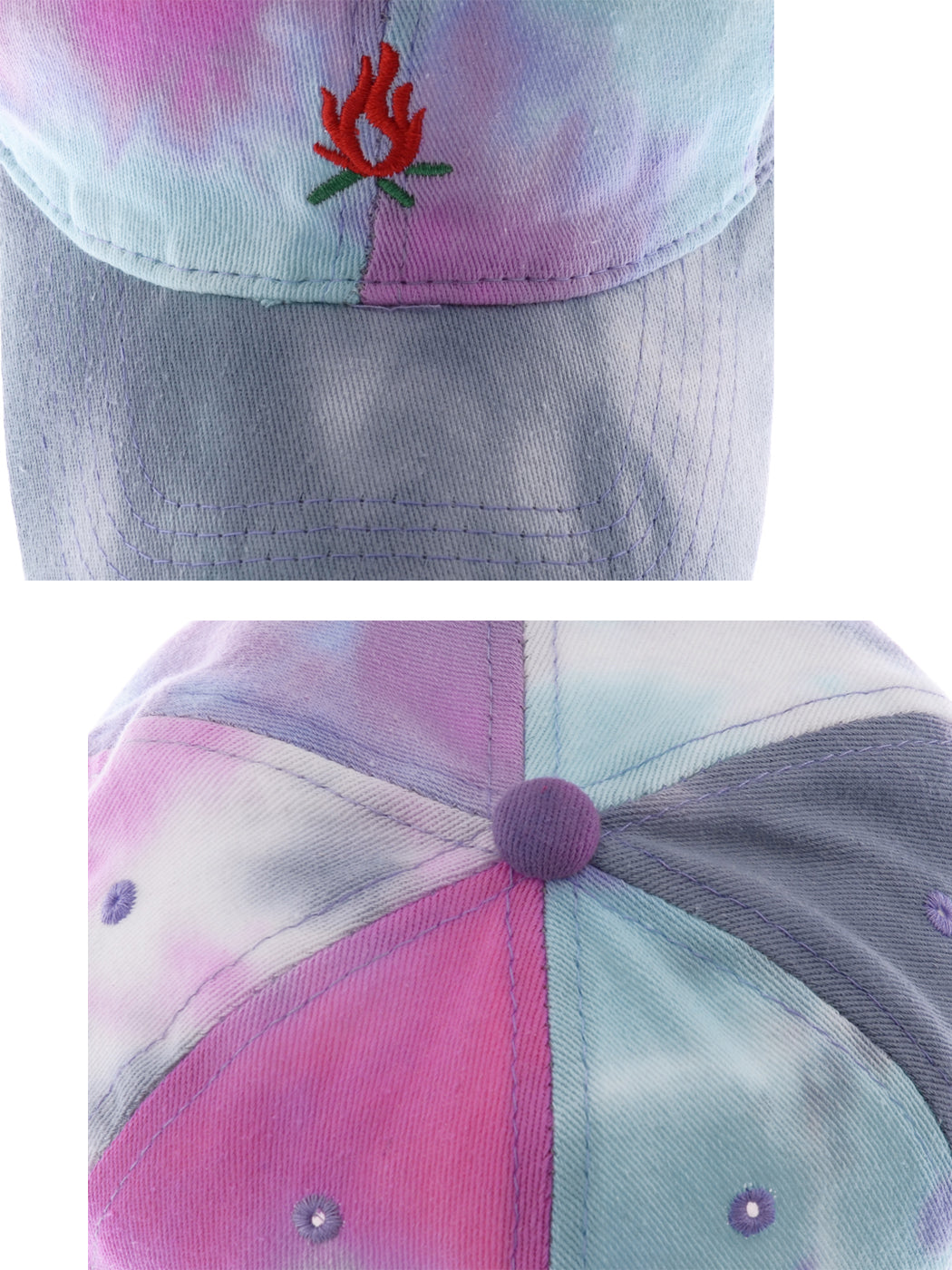 Gorra de béisbol unisex teñida con lazo, ajustable, de algodón lavado, con patrón bordado, de Anna-Kaci