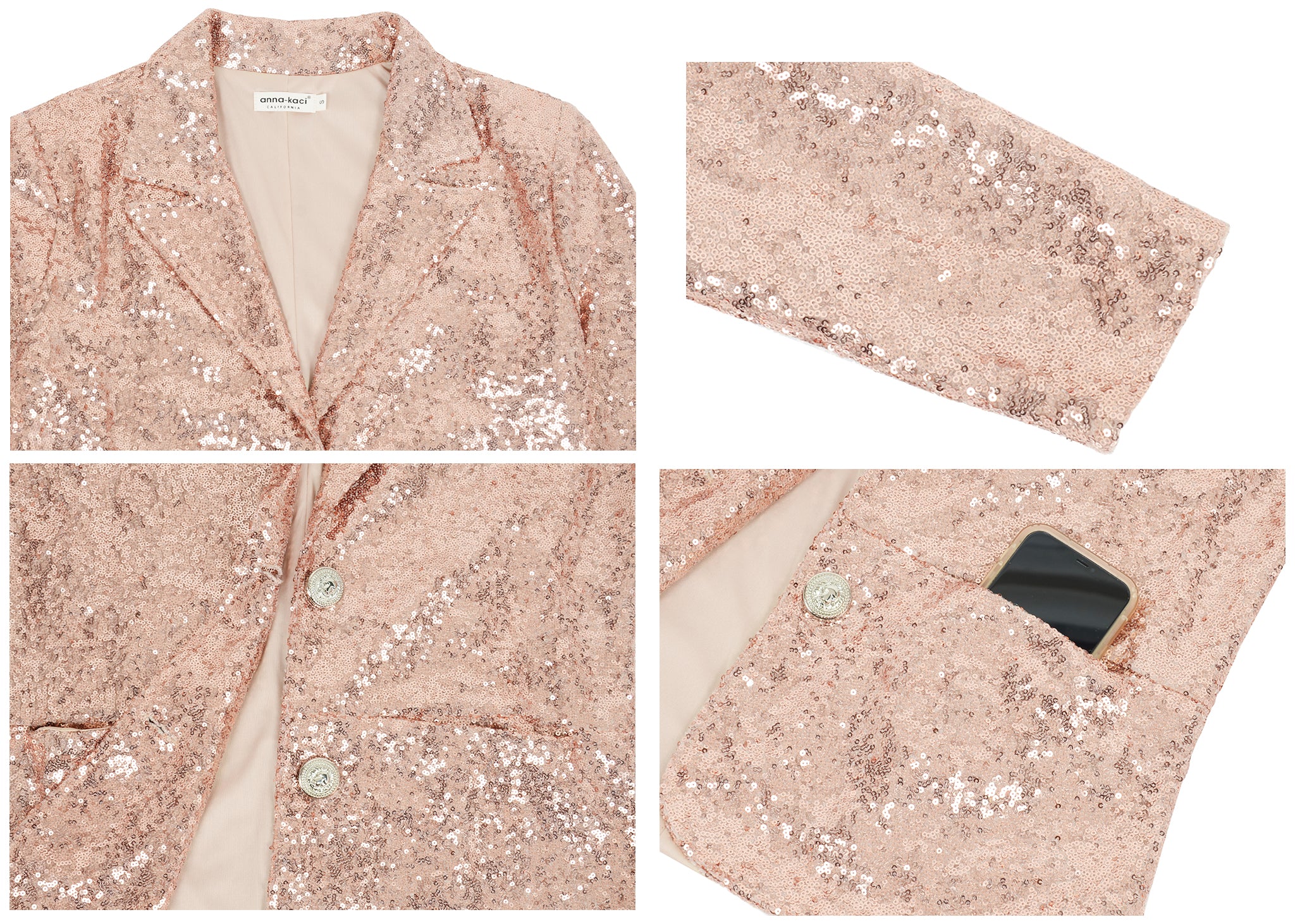 Ladies Sequin Evening Blazer US Size 6-12 | Blazer feminino fashion, Roupas  descoladas, Roupas