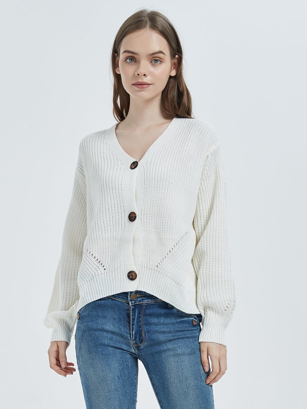 White button shop down sweater women's