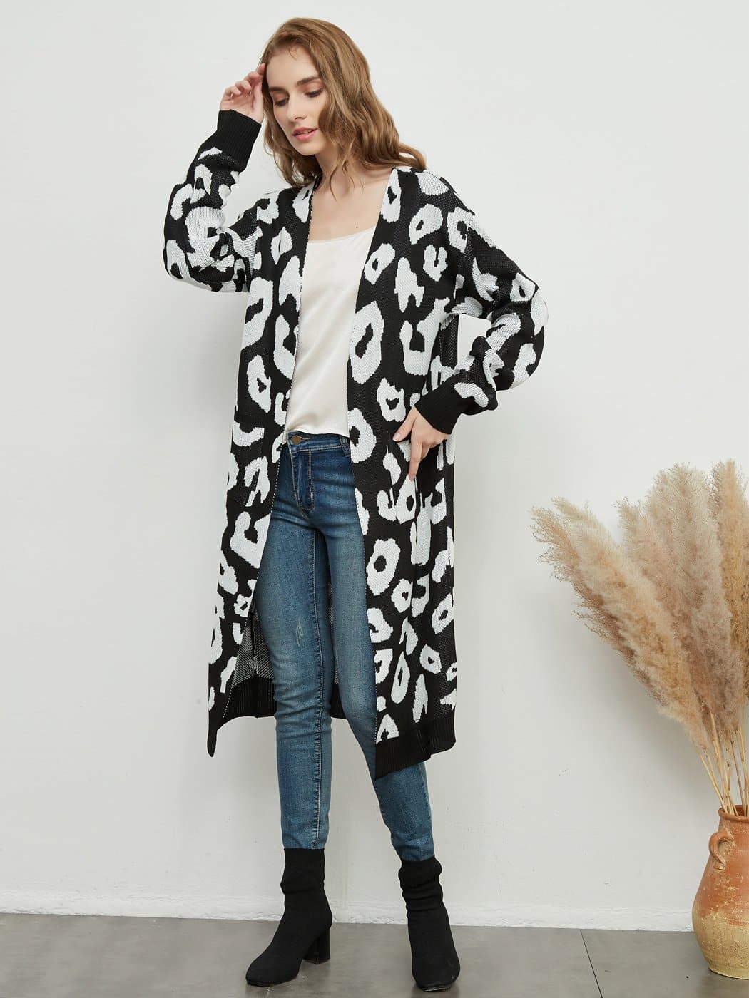 Long on sale cheetah cardigan