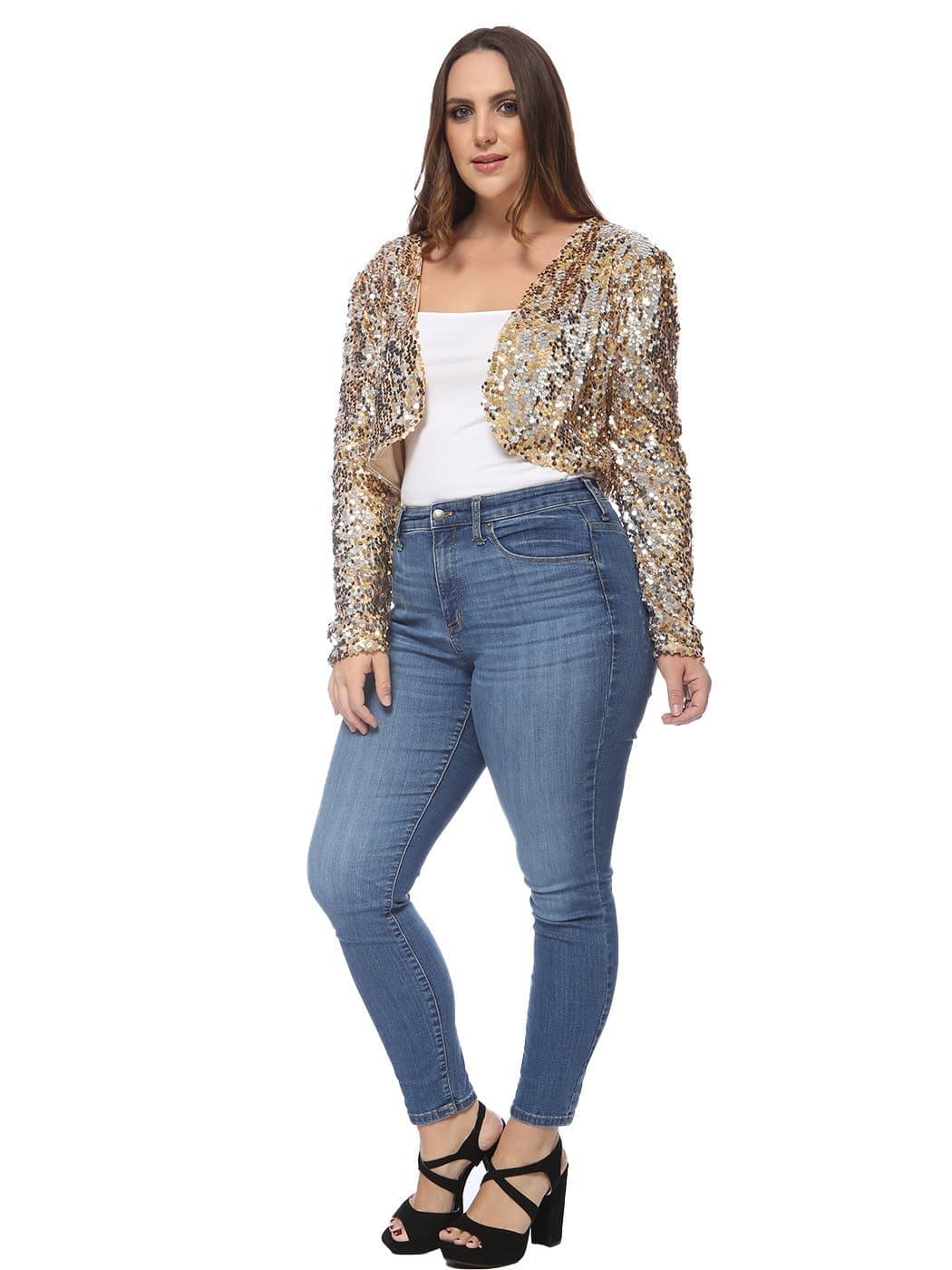 Plus size hotsell gold bolero jacket